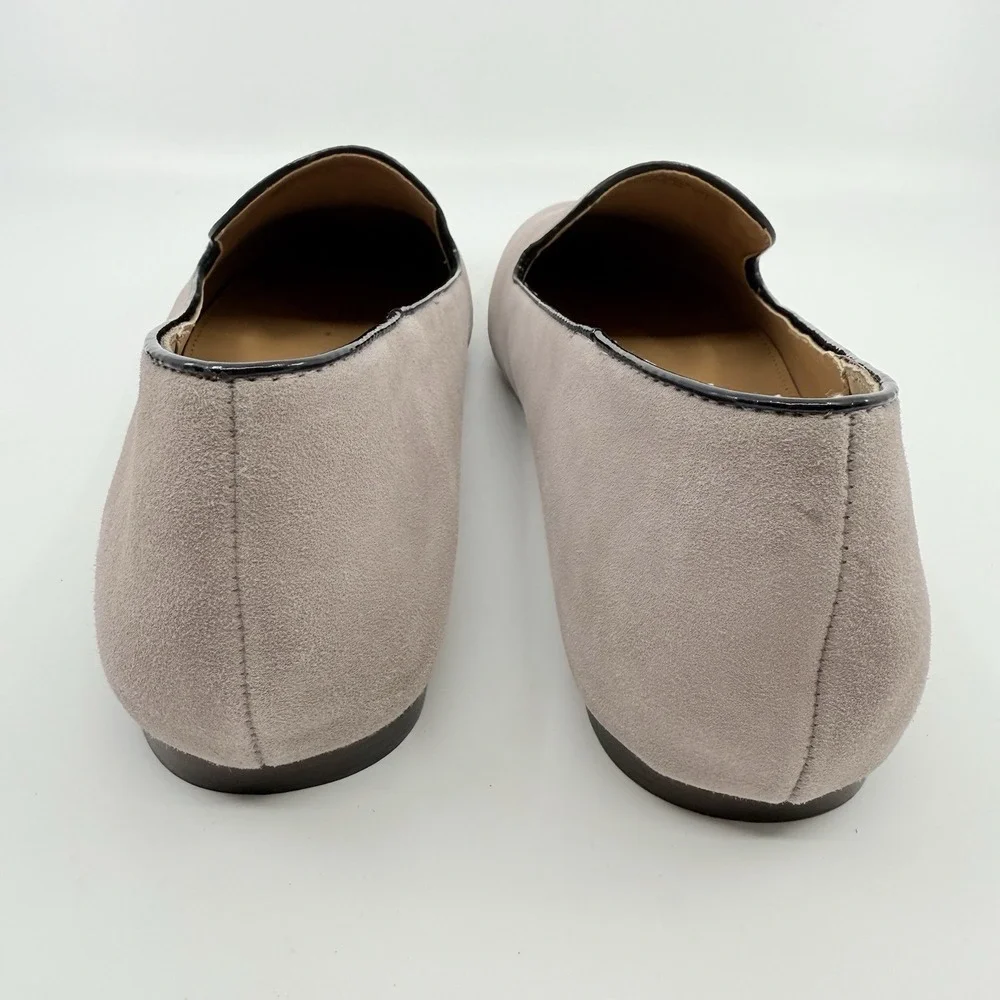 NEW J.Crew‎ Addie Smoking Slipper Loafers Women 9 Suede Black Pale Thistle